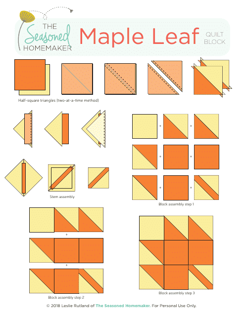 Maple Leaf Quilt Block Pattern Download Pdf