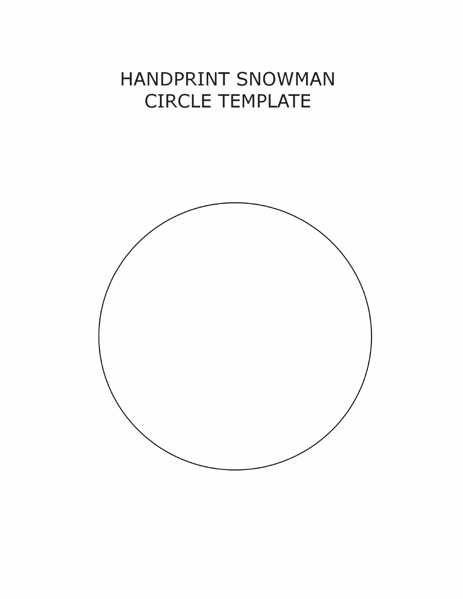 Snowman Circle Template, Page 1
