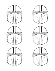Document preview: Star Wars Mandalorian Helmet Template