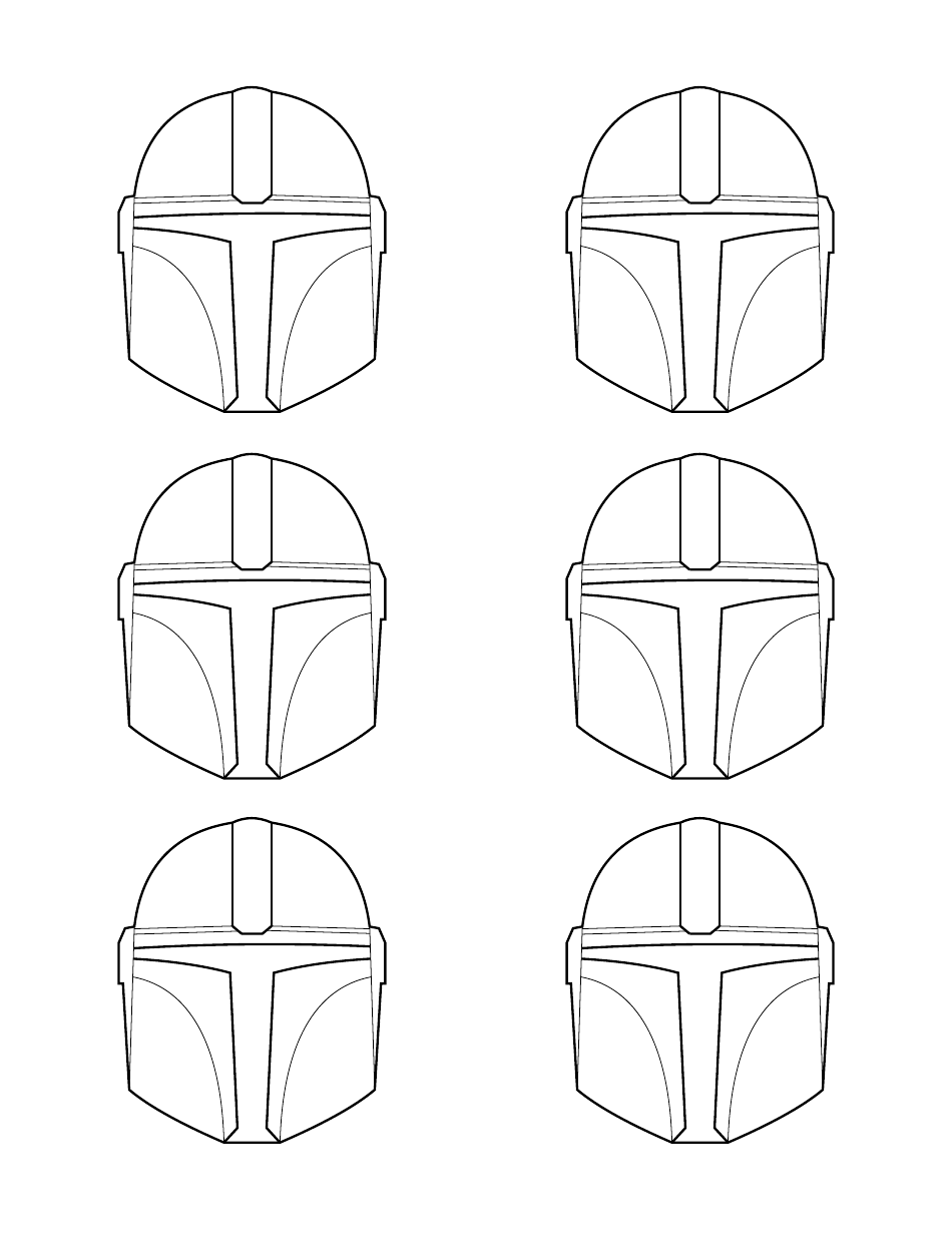 Star Wars Mandalorian Helmet Template Download Printable PDF