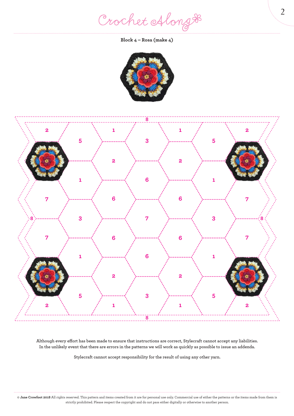 Rosa Quilting Pattern - Jane Crowfoot, Page 3