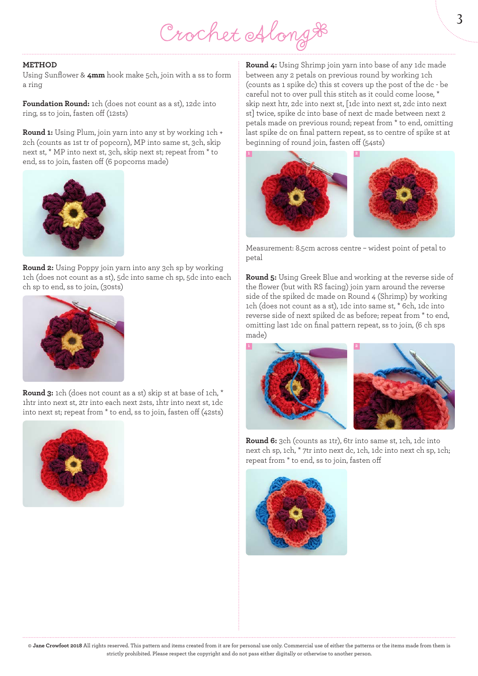 Rosa Quilting Pattern - Jane Crowfoot, Page 4