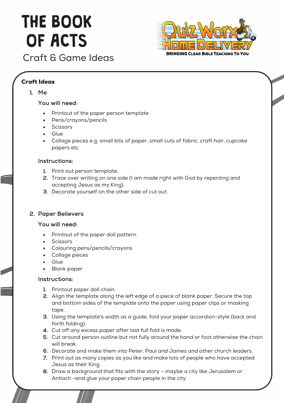 Paper Person Template - Jesus as My King Download Printable PDF ...