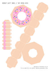 Document preview: Donut Gift Box Template