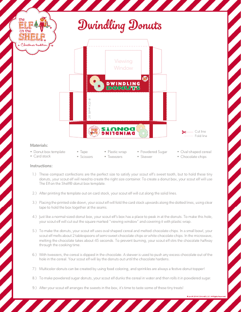 Dwindling Donuts Box Template