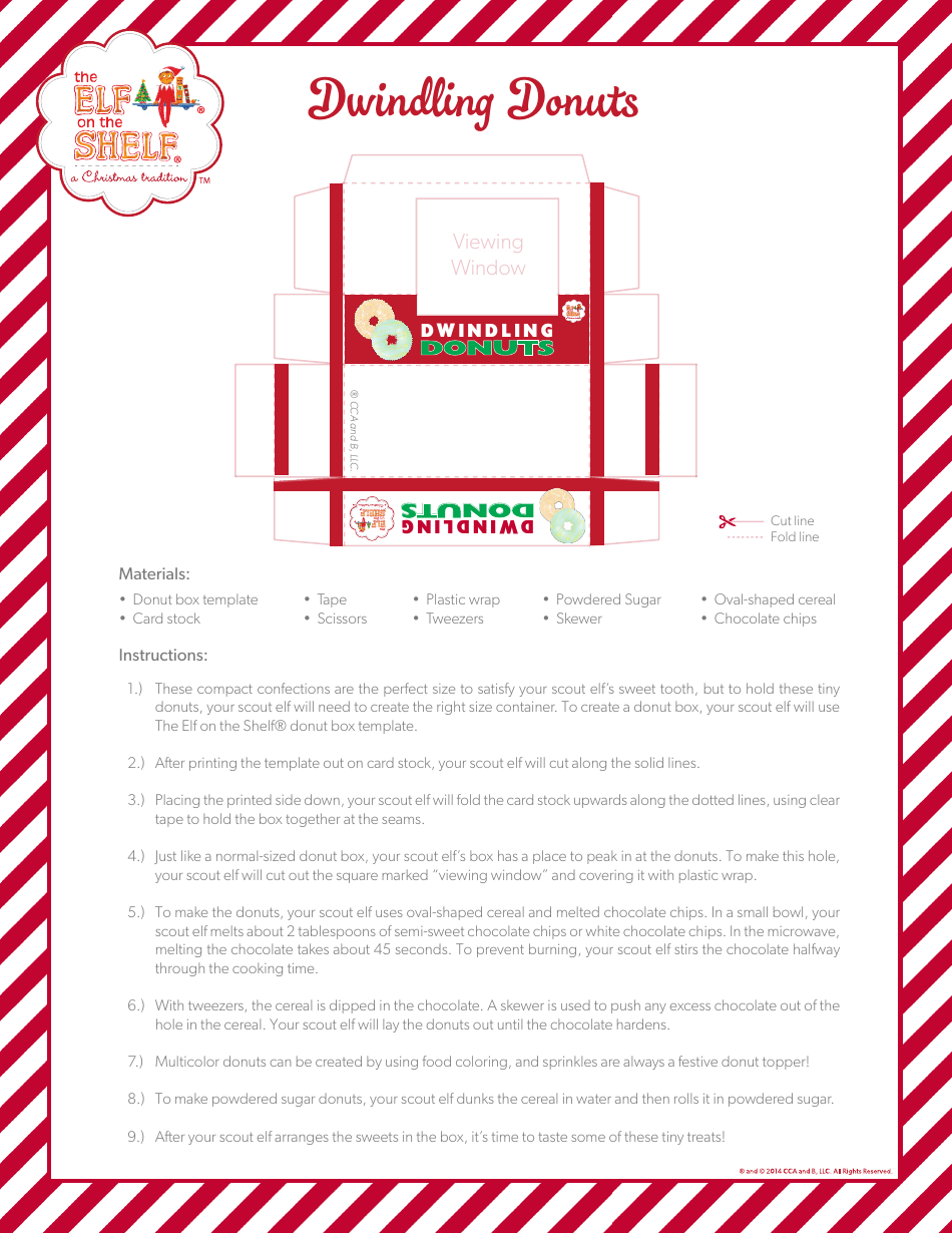 Dwindling Donuts Box Template