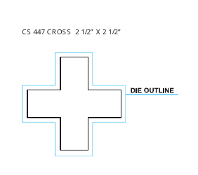 Document preview: 2 1/2" X 2 1/2" Cross Template