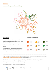 Flower Bloom Embroidery Pattern, Page 2