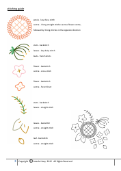 Flower Bloom Embroidery Pattern, Page 3