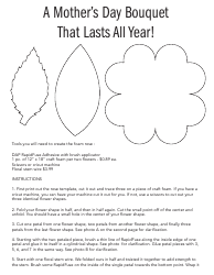 Document preview: Mother's Day Paper Bouquet Templates