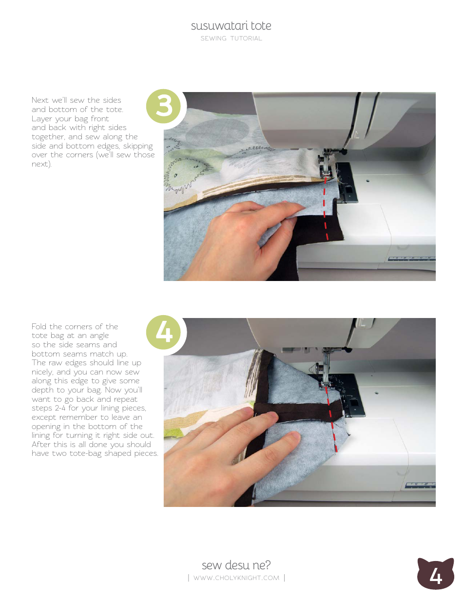 Susuwatari Tote Bag Sewing Templates - Choly Knight, Page 4