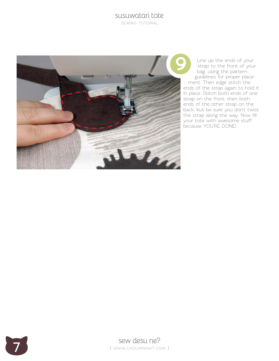 Susuwatari Tote Bag Sewing Templates - Choly Knight, Page 7