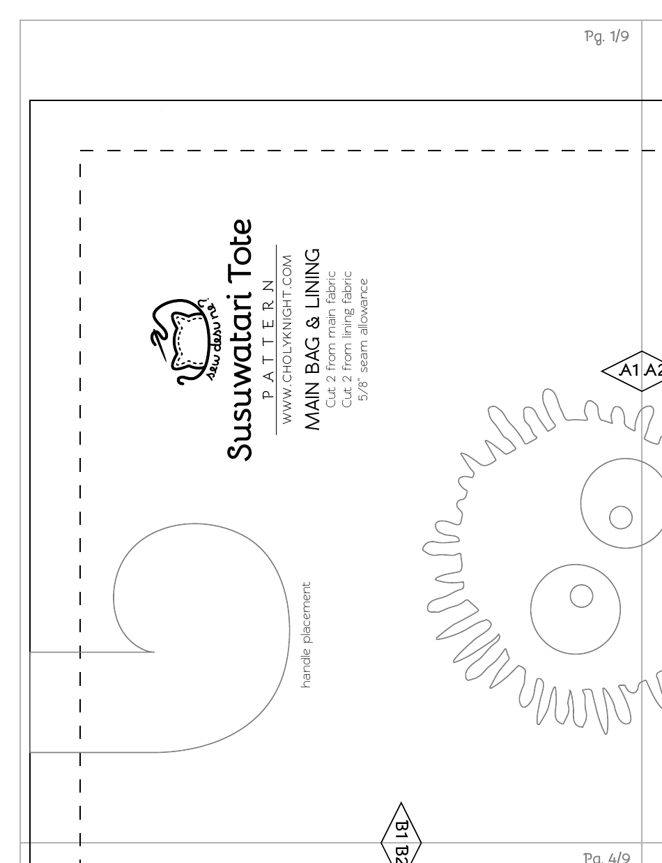 Susuwatari Tote Bag Sewing Templates - Choly Knight, Page 8
