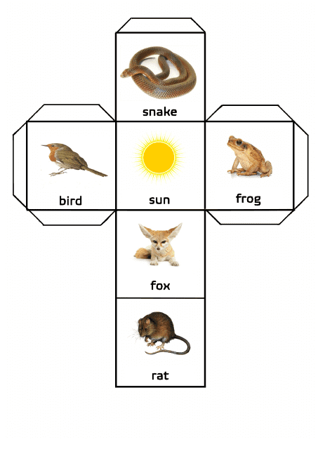 Dice With Animals Template