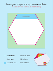 Document preview: Hexagon Shape Sticky Note Template