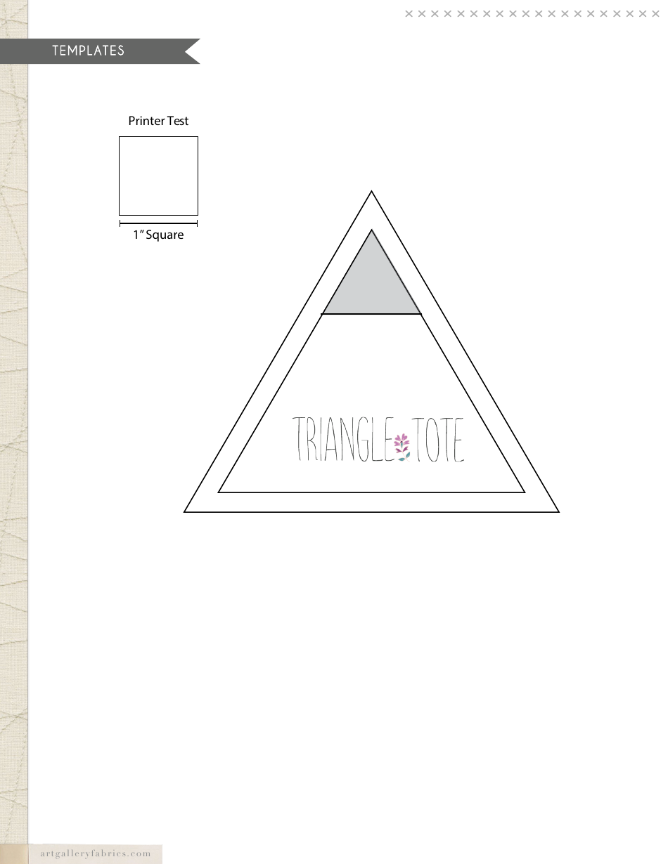 Triangle Tote Bag Quilting Pattern Template - Art Gallery Quilts, Page 8
