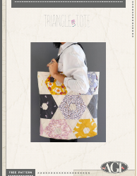 Document preview: Triangle Tote Bag Quilting Pattern Template - Art Gallery Quilts