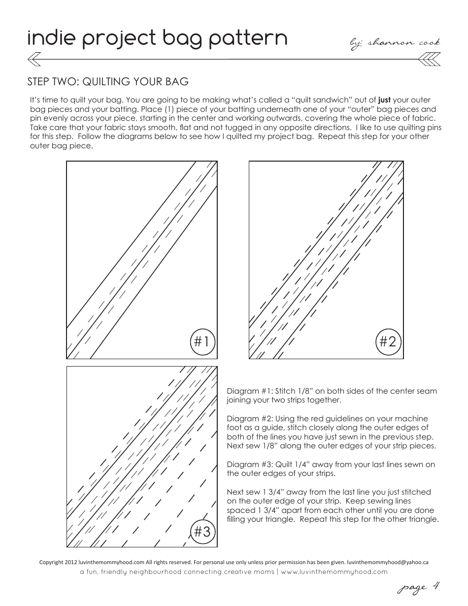 Indie Project Bag Pattern Templates - Luvinthemommyhood, Page 6