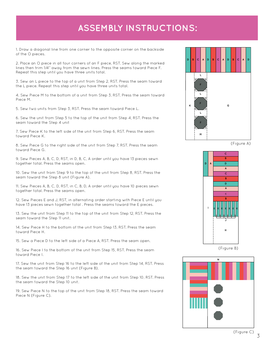 Holiday Snowman and Falala Pillow Pattern Templates, Page 4