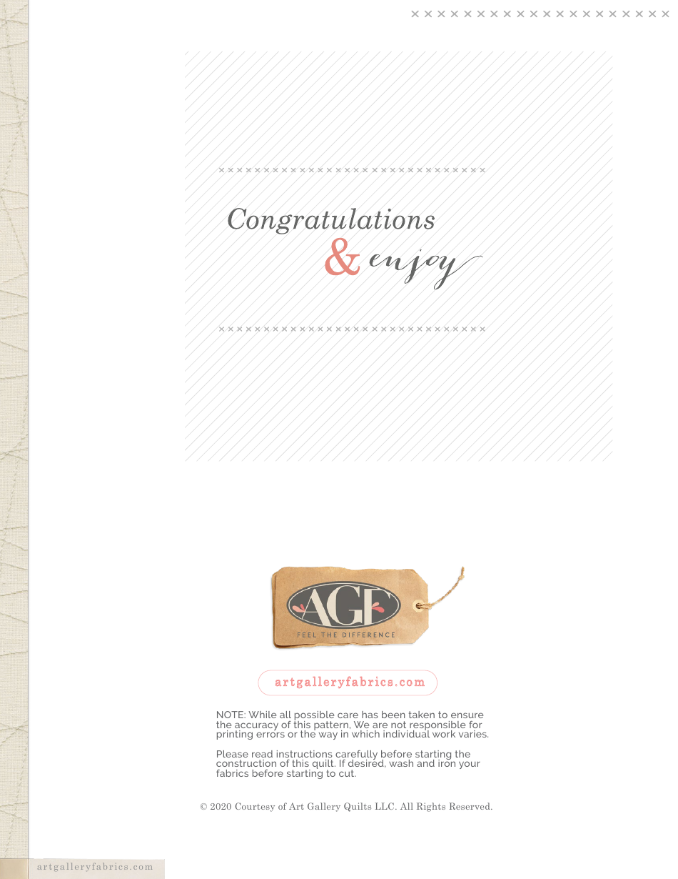 Crystalline Quilt Pattern - Art Gallery Quilts, Page 10