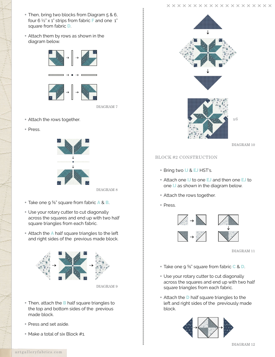 Crystalline Quilt Pattern - Art Gallery Quilts, Page 6
