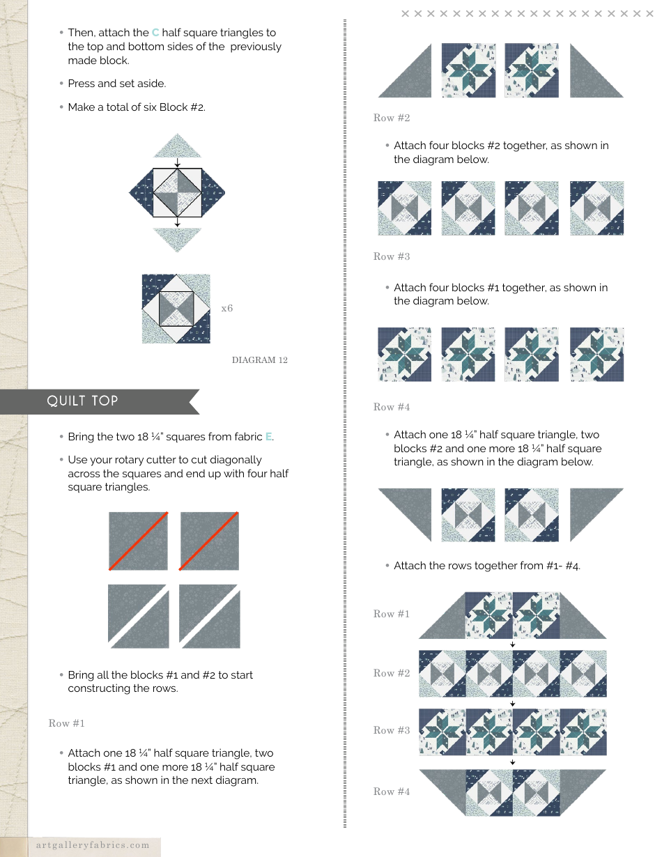 Crystalline Quilt Pattern - Art Gallery Quilts, Page 7