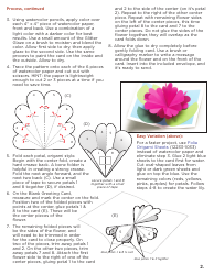 Water Lily Origami Pop-Up Card Template - Dick Blick Art Materials, Page 2