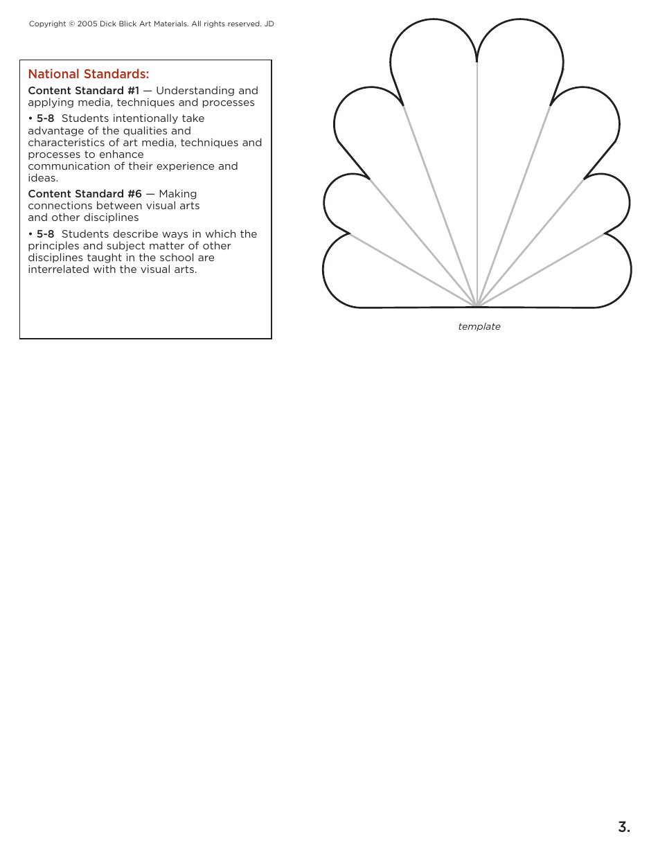 Water Lily Origami Pop-Up Card Template - Dick Blick Art Materials, Page 3