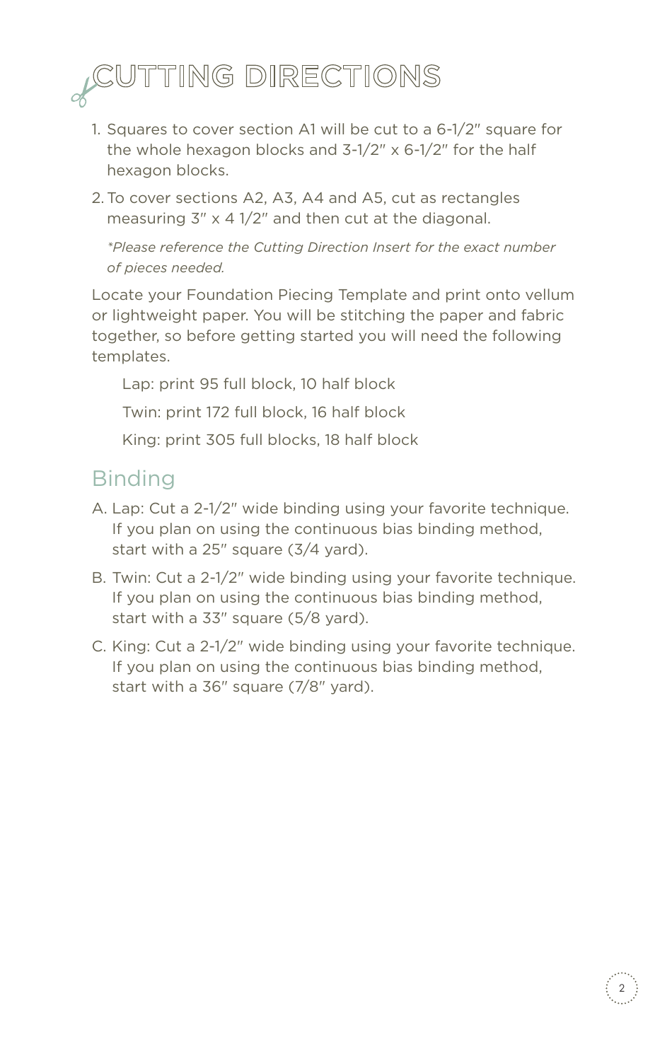Dowager Quilt Pattern Templates - Basicgrey, Page 3