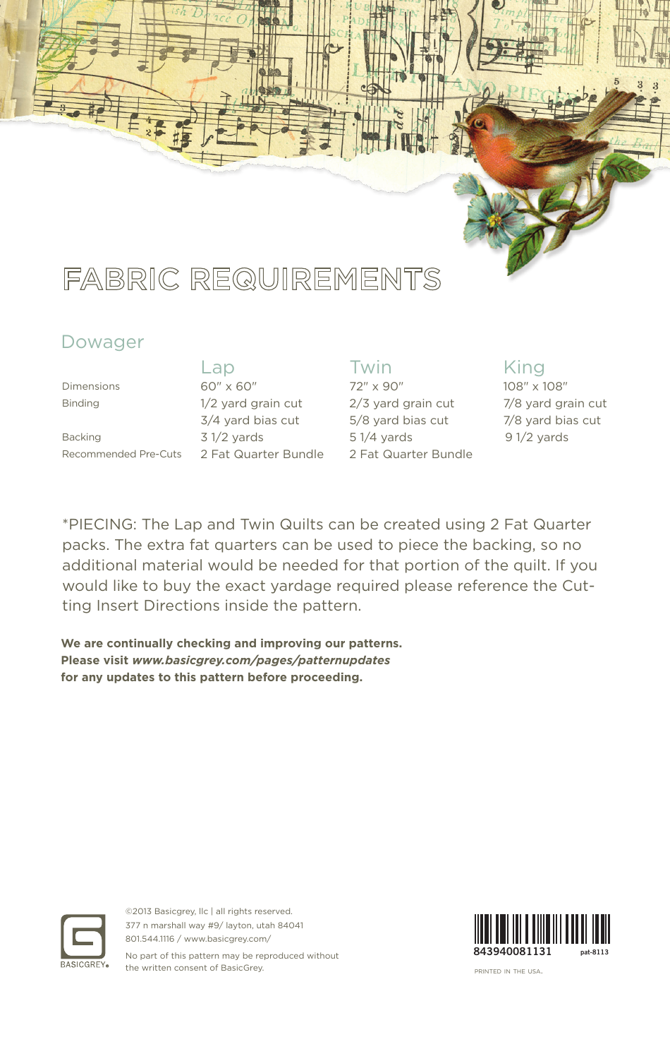 Dowager Quilt Pattern Templates - Basicgrey, Page 8