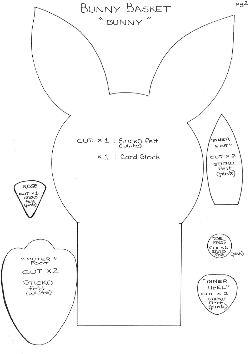 Bunny Basket Template, Page 3