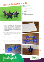 Document preview: 3d Star Recycled Card Templates
