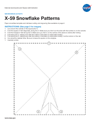 X-59 Snowflake Pattern Template