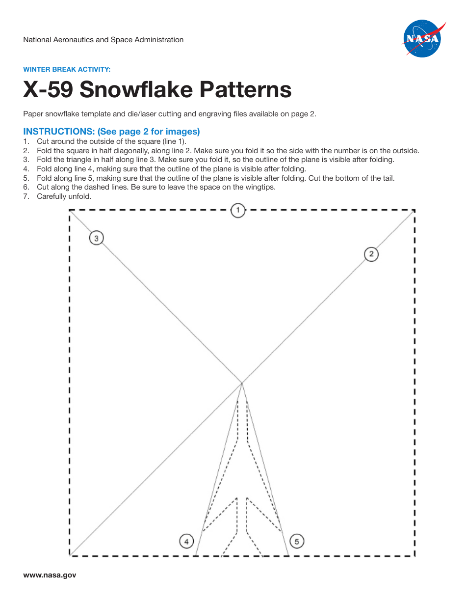 X-59 Snowflake Pattern Template, Page 1