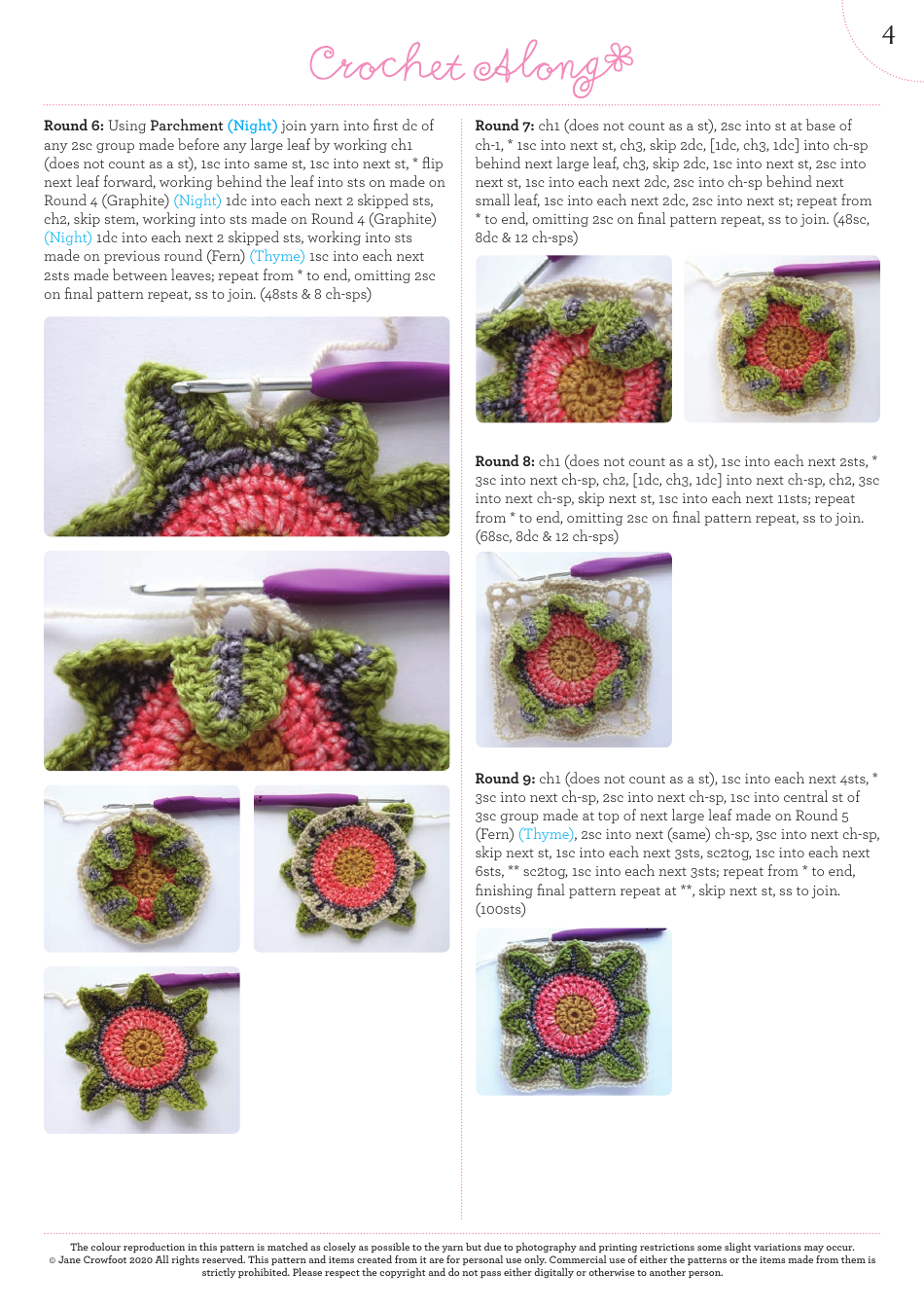 Fruit Garden Crochet Block Pattern, Page 5