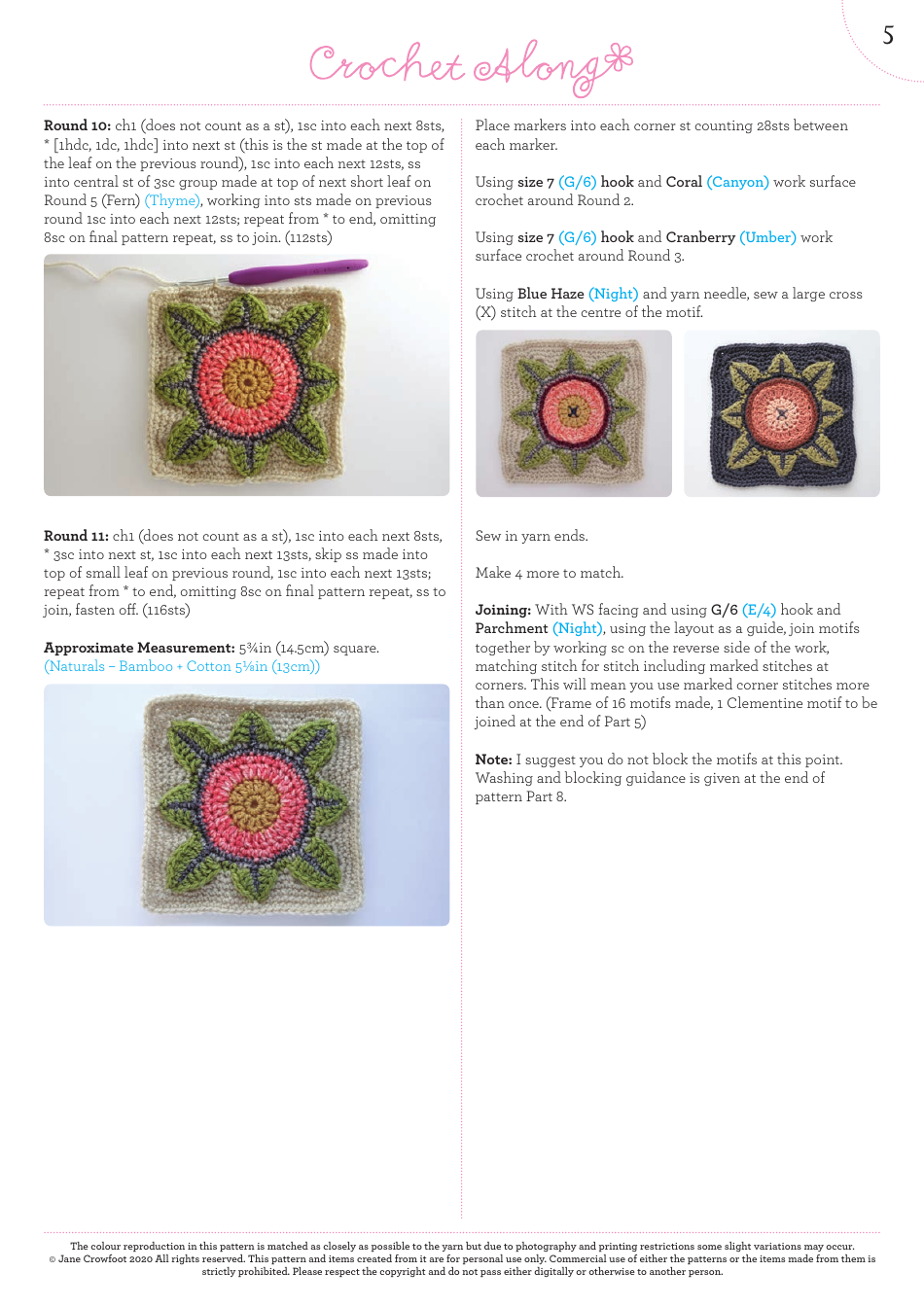 Fruit Garden Crochet Block Pattern, Page 6