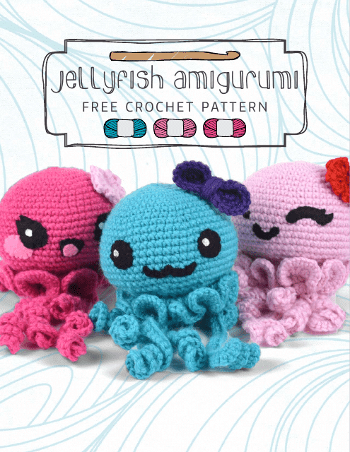 Jellyfish Amigurumi Crochet Pattern Template Image