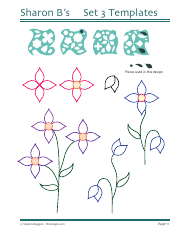 Flower Quilting Pattern Templates - Sharon Boggon, Page 12