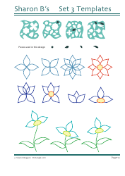 Flower Quilting Pattern Templates - Sharon Boggon, Page 13