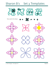 Flower Quilting Pattern Templates - Sharon Boggon, Page 17