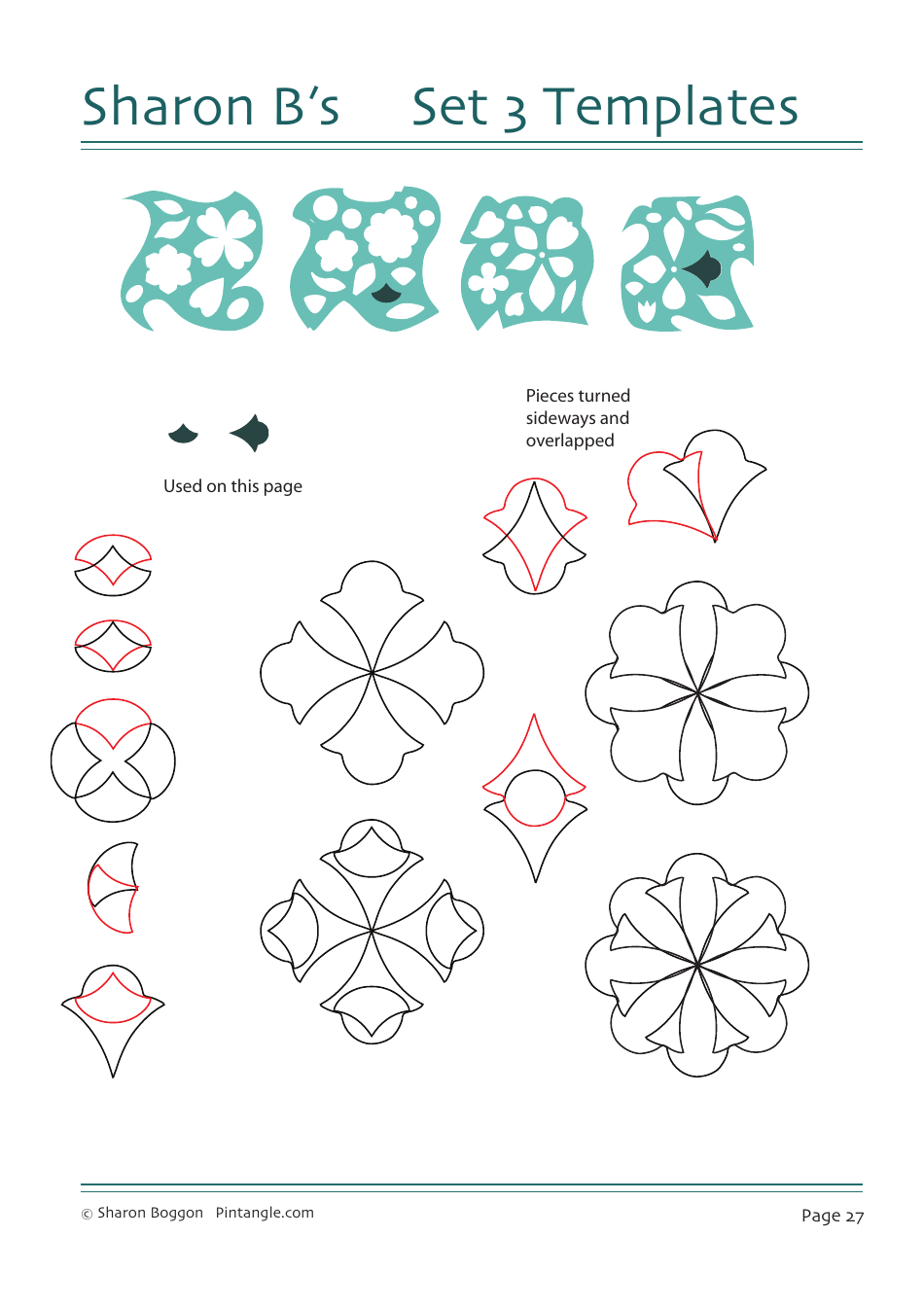 Flower Quilting Pattern Templates - Sharon Boggon, Page 28