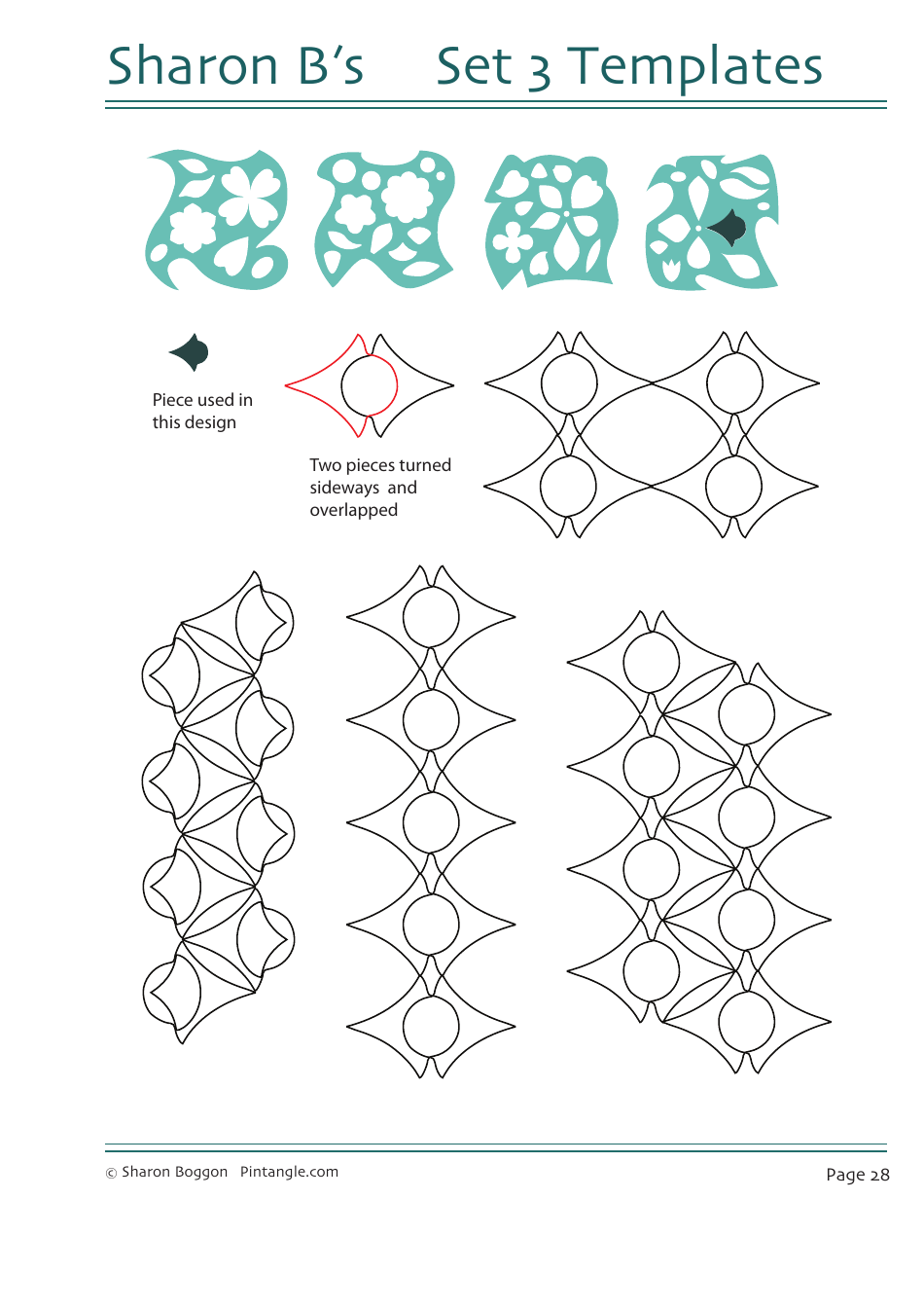 Flower Quilting Pattern Templates - Sharon Boggon, Page 29