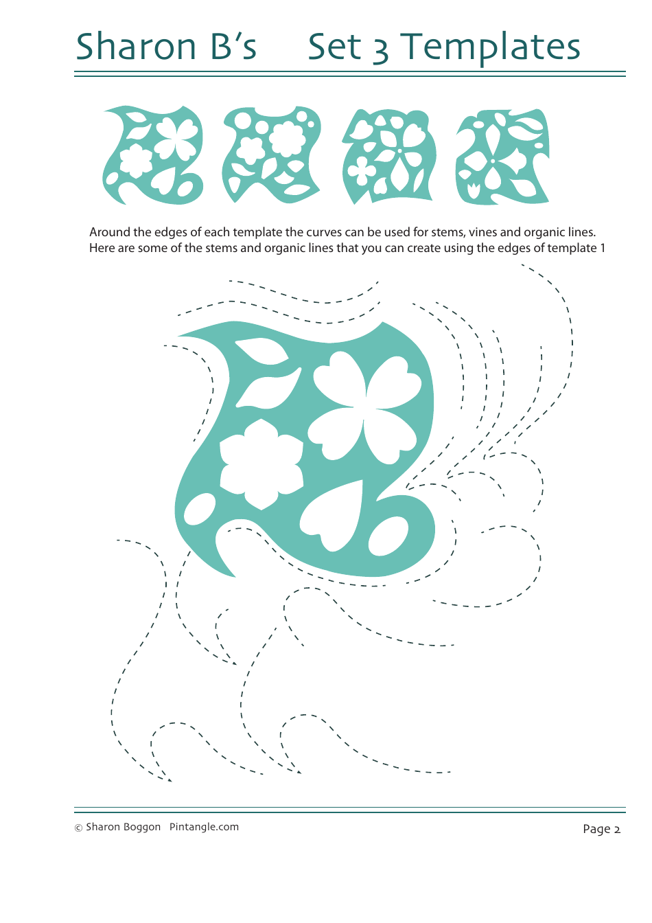 Flower Quilting Pattern Templates - Sharon Boggon, Page 3