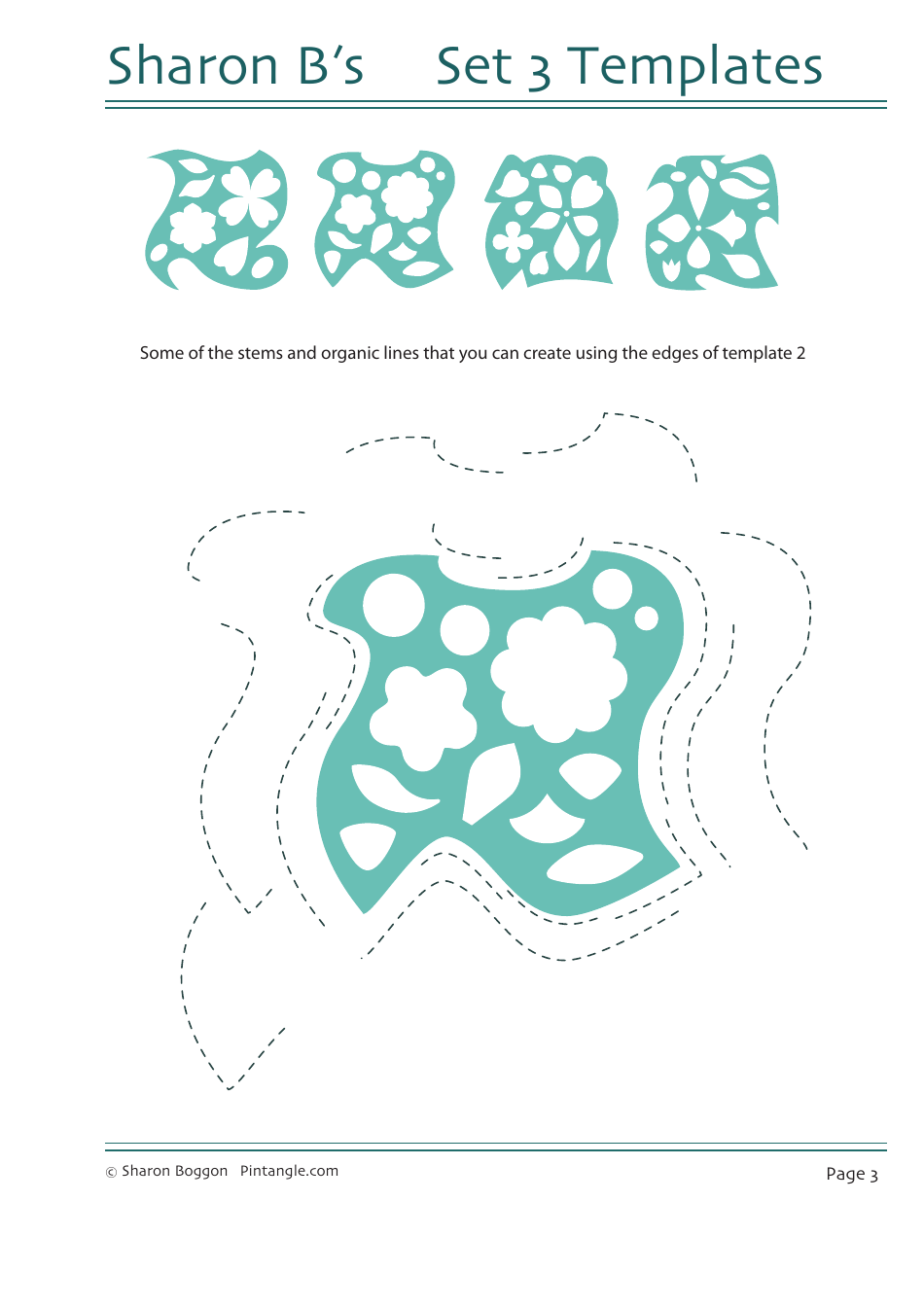 Flower Quilting Pattern Templates - Sharon Boggon, Page 4