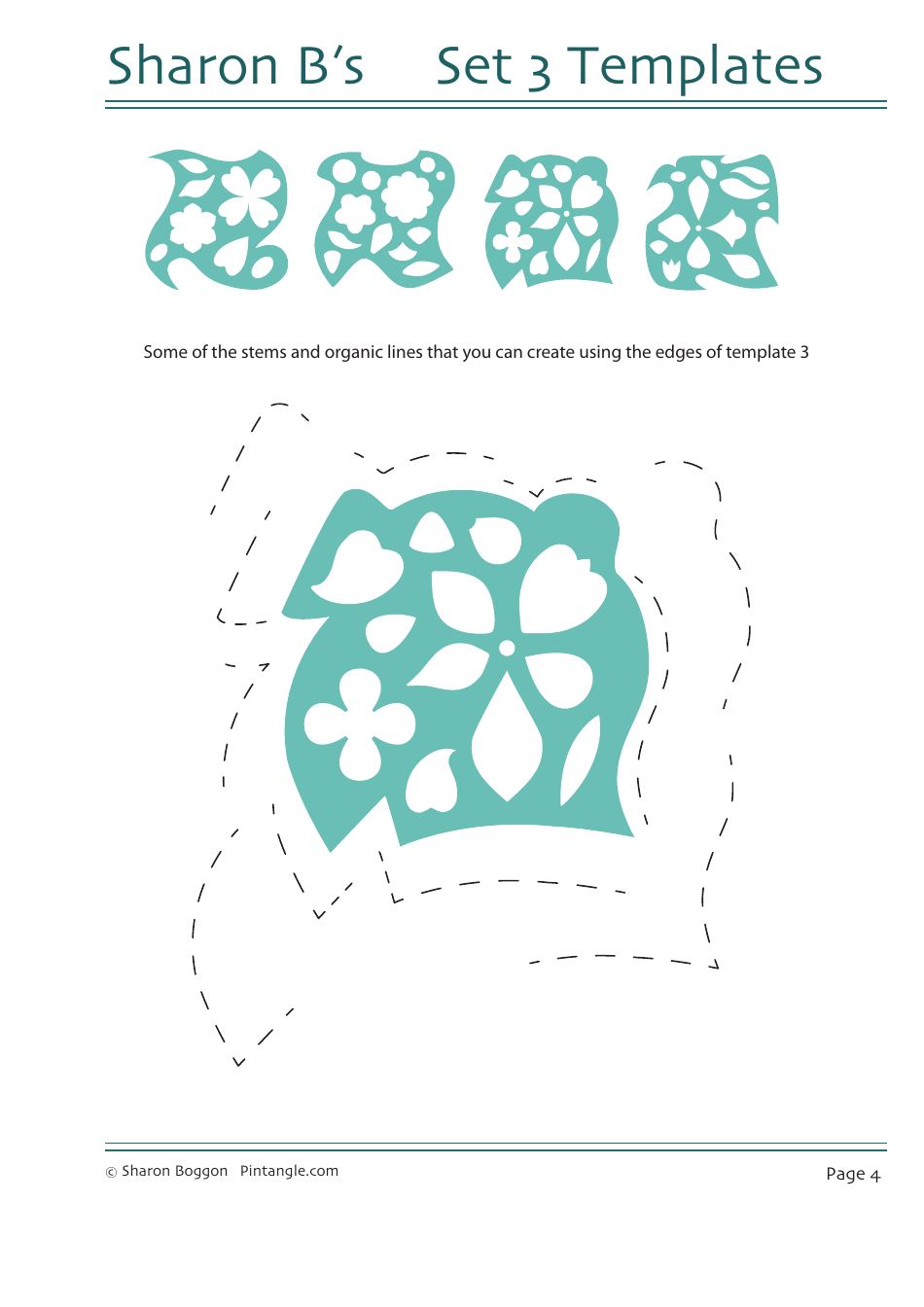 Flower Quilting Pattern Templates - Sharon Boggon, Page 5