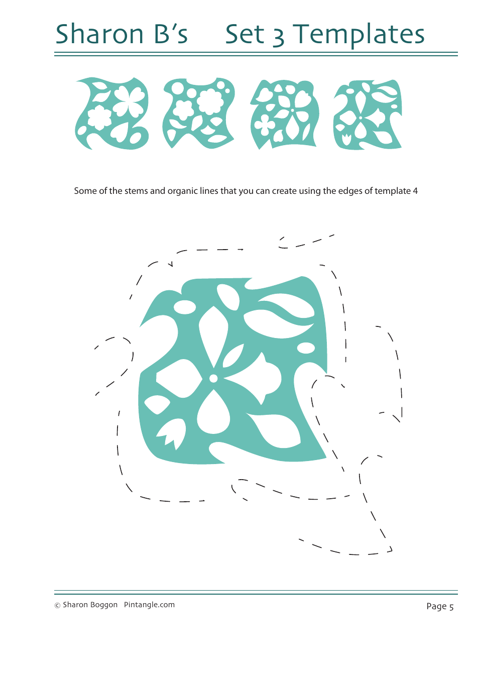 Flower Quilting Pattern Templates - Sharon Boggon, Page 6