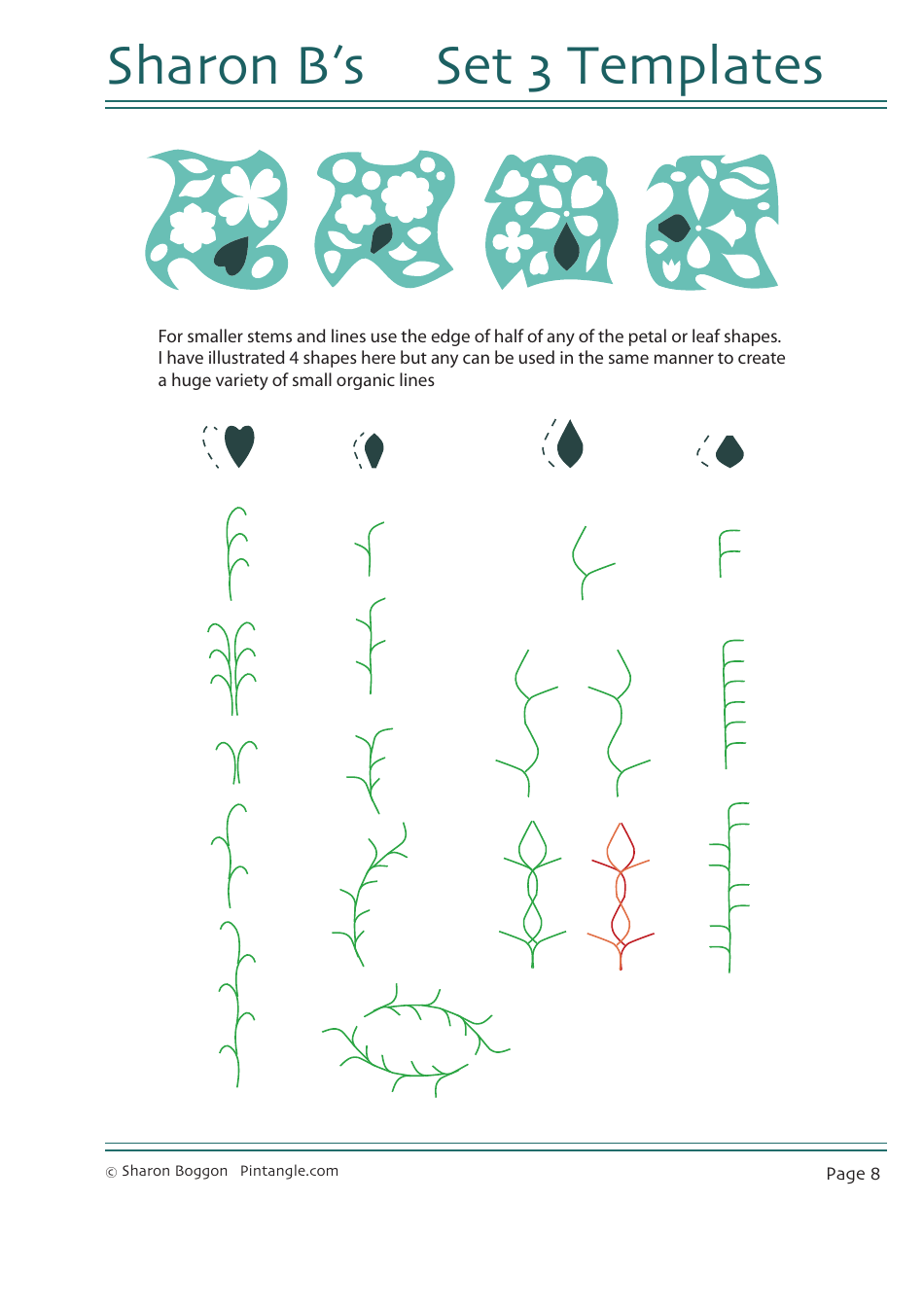 Flower Quilting Pattern Templates - Sharon Boggon, Page 9