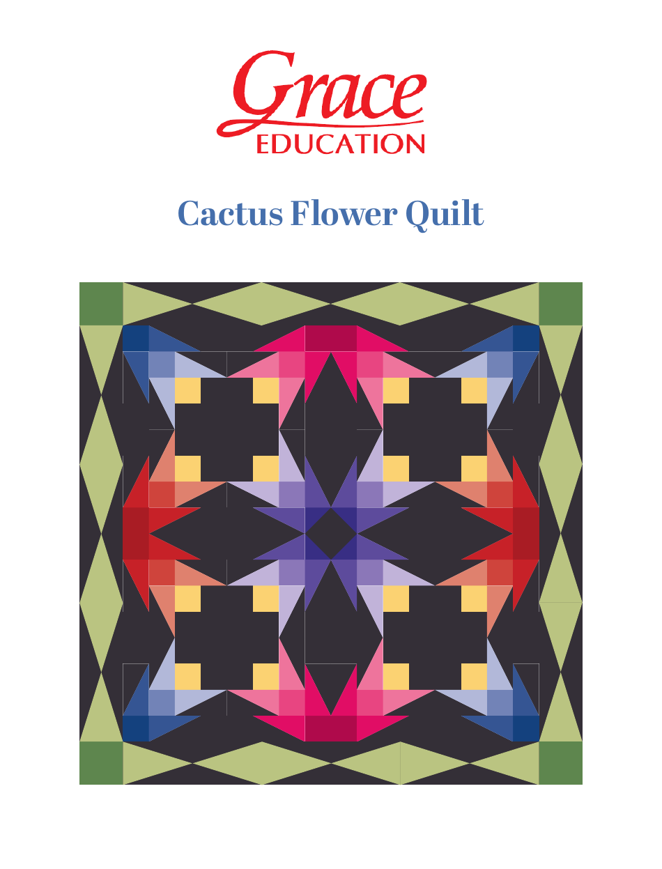 Cactus Flower Quilt Pattern Templates the Grace Company Download Printable PDF Templateroller