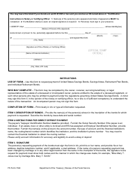 FS Form 1522 Special Form of Request for Payment of United States Savings and Retirement Securities Where Use of a Detached Request Is Authorized, Page 3