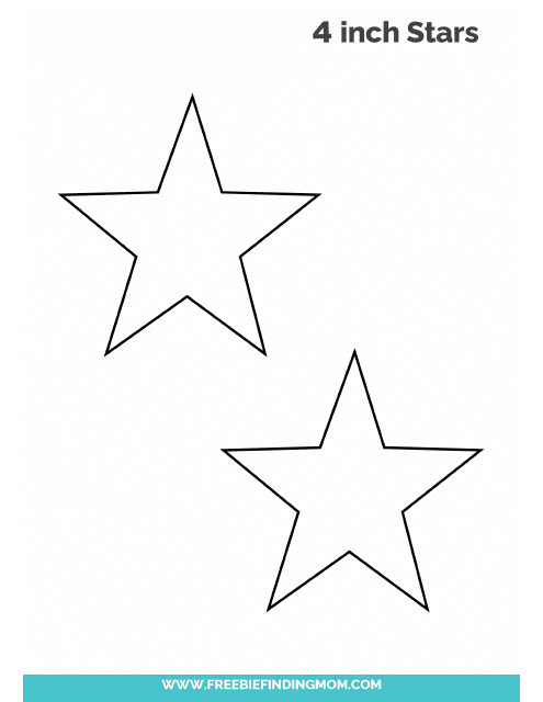 4-Inch Star Templates Image Preview